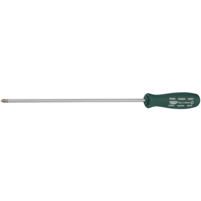 Draper Expert No. 2 x 250mm Long Reach Mechanics/Engineers PZ Type Screwdriver (Sold Loose)