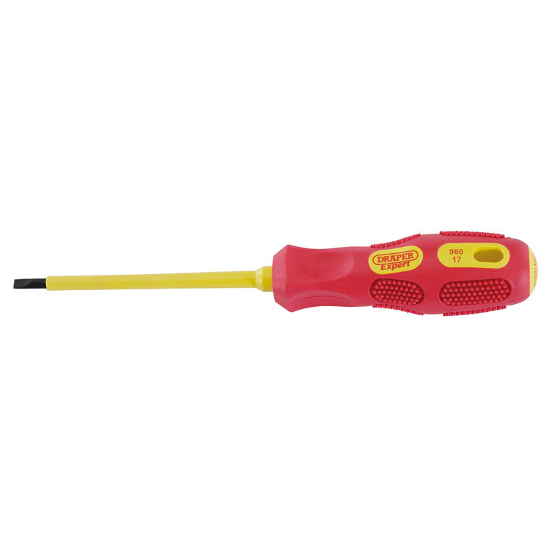 Draper 4.0mm x 100mm Fully Insulated Plain Slot Screwdriver