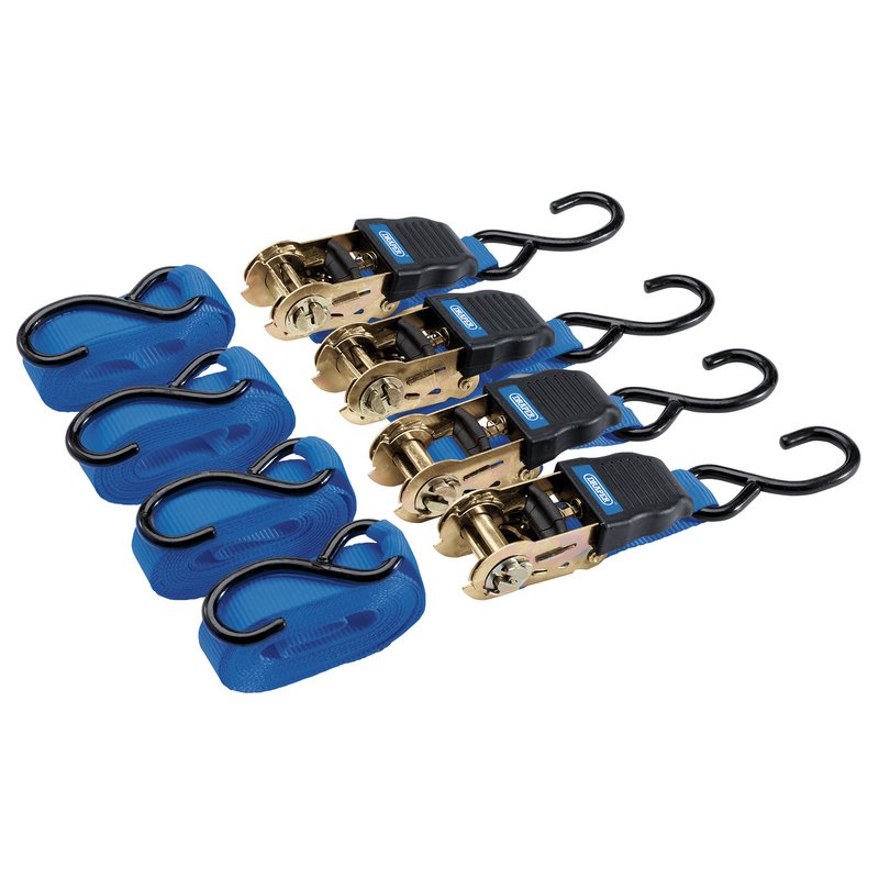 Draper Ratcheting Tie Down Strap Sets (4 Piece)