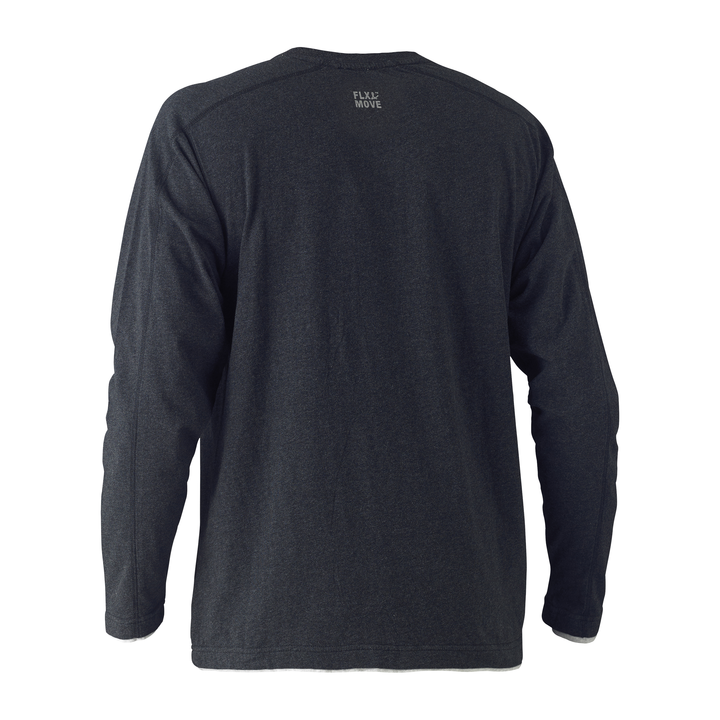 Bisley Flex & Move Long Sleeve Cotton Henley T-Shirt