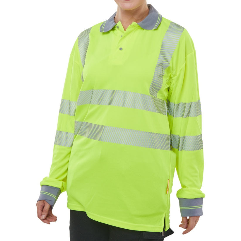 Beeswift Hiviz Executive Long Sleeve Polo
