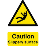 Bsafe Caution Slippery Surface Sign White/Yellow