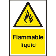 Bsafe Flammable Liquid Sign White/Yellow