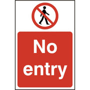 Bsafe No Entry Sign White/Red