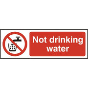 Bsafe Not Drinking Water Sign White/Red