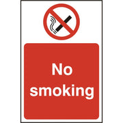 Bsafe No Smoking Sign White/Red
