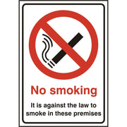 Bsafe No Smoking Its Against The Law Sign White