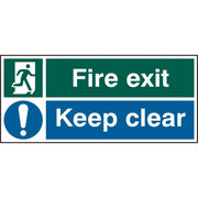 Bsafe Fire Exit Keep Clear Sign Green