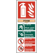 Bsafe Fire Extinguisher Foam Sign Red