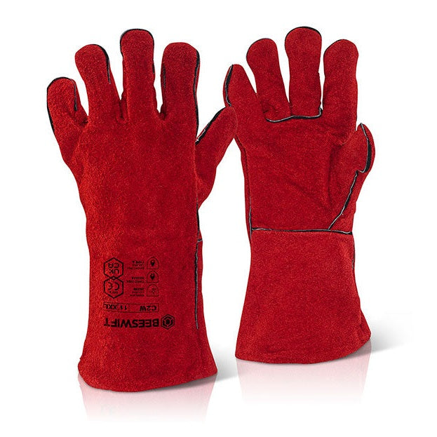 Beeswift Red Welders Gauntlet 14" Red