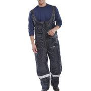 Beeswift Coldstar Freezer Bib Trousers Navy Blue