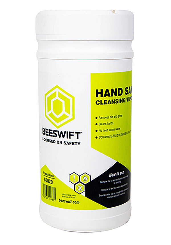 Beeswift Hand Sanitising Cleansing Wipe White