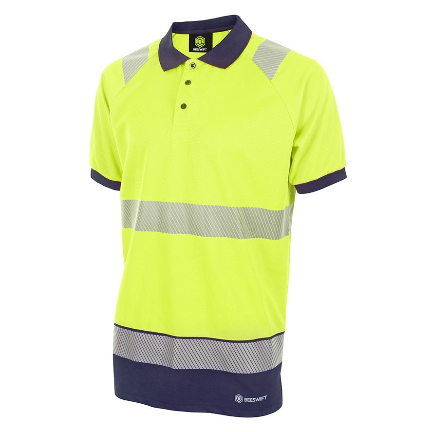 Beeswift Hivis Two Tone Polo Shirt S/S