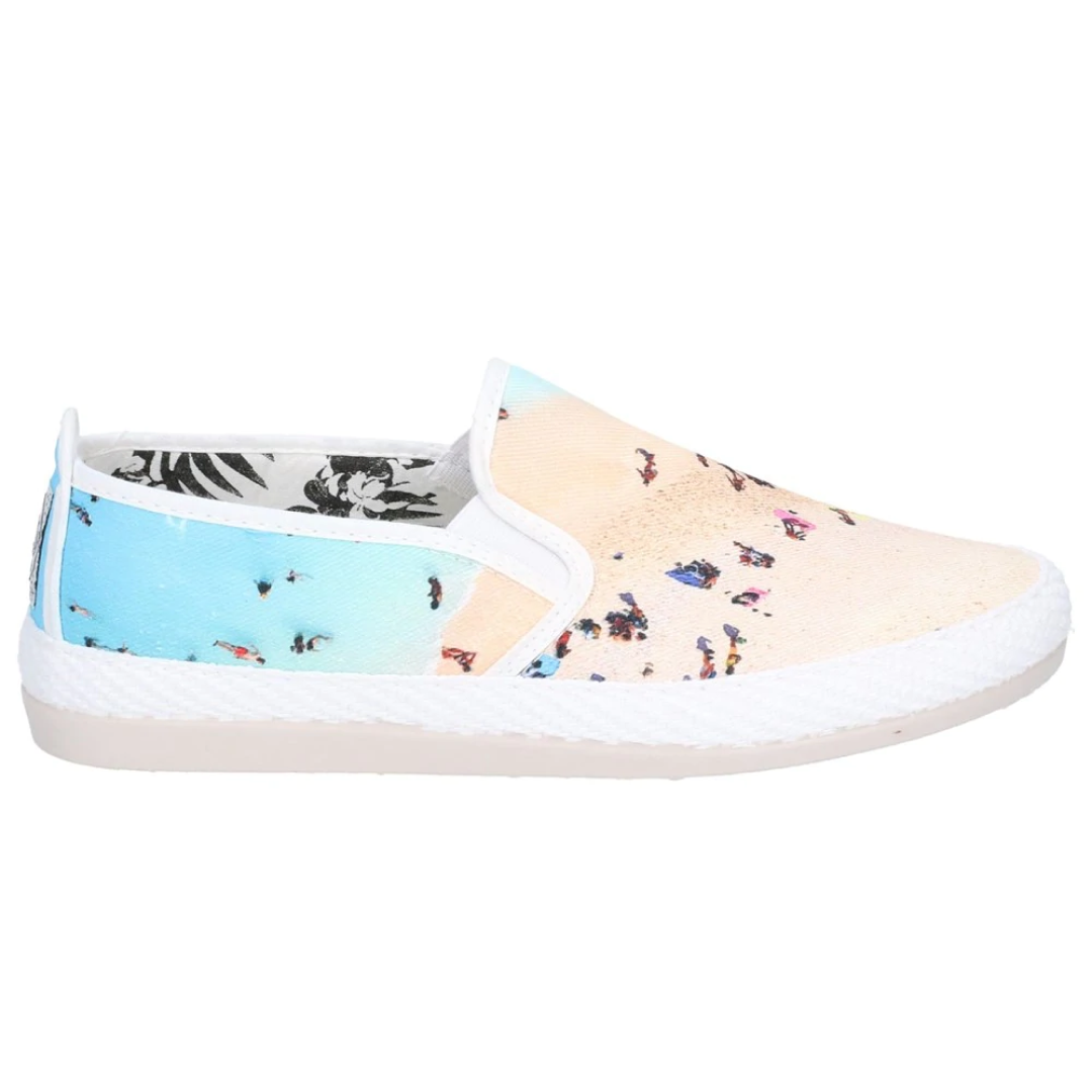 Flossy Pastel Ladies Canvas Printed Shoes