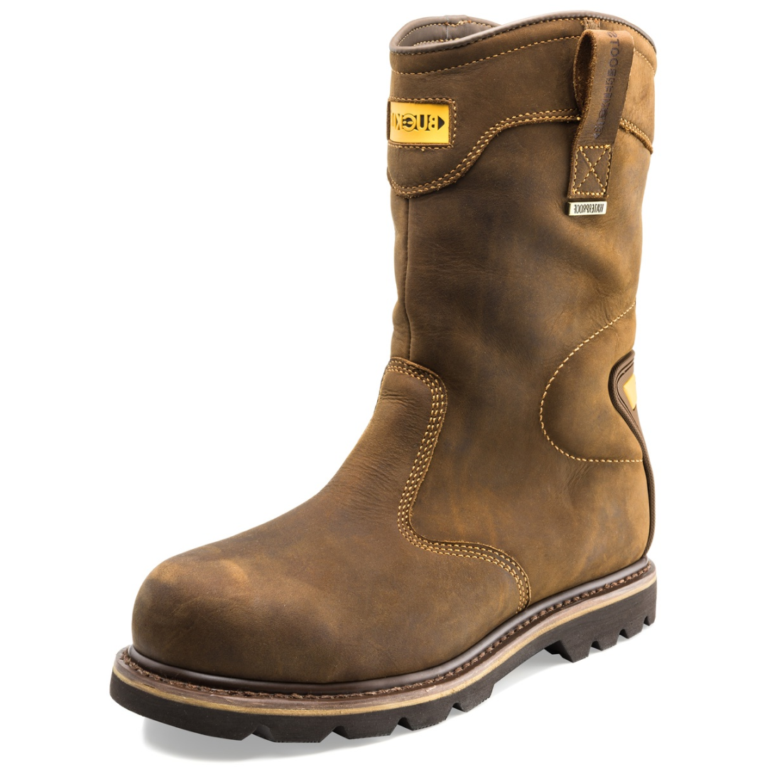 Buckbootz B701SMWP Leather Goodyear Welted Waterproof Safety Rigger Boots