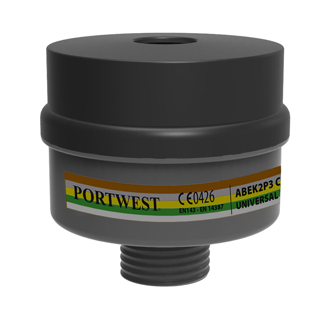 Portwest ABEK2P3 Combination Filter Universal Thread (Pack of 4)