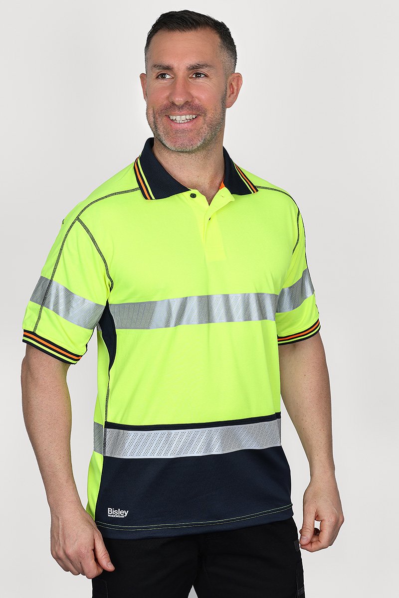 Bisley Hi-Vis Polyester Mesh Polo Shirt