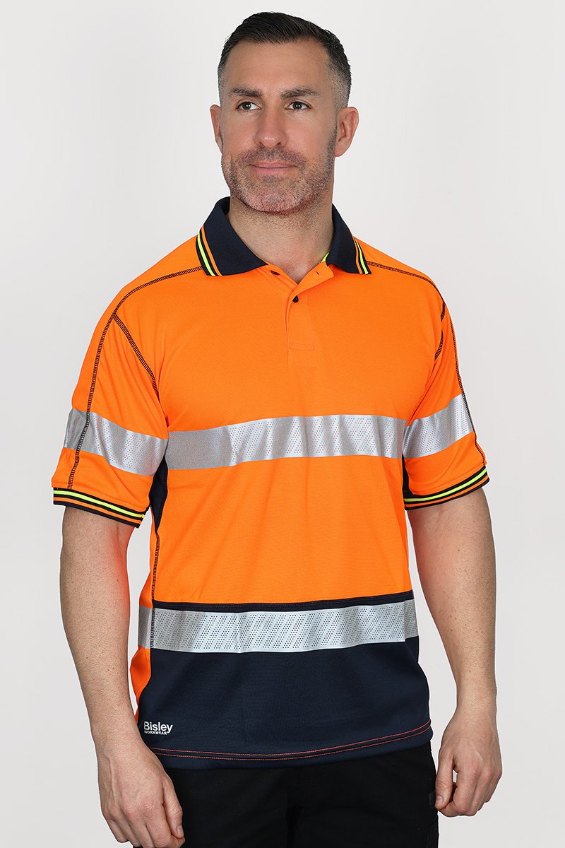 Bisley Hi-Vis Polyester Mesh Polo Shirt