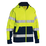 Bisley Taped Hi Vis Front Zip Fleece Hoodie