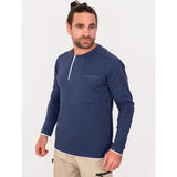 Bisley Flex & Move Long Sleeve Cotton Henley T-Shirt