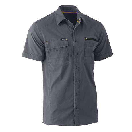 Bisley Shirt Flex & Move Short Sleeve Utility Work Shirt