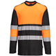 Portwest PW3 Hi-Vis Class 1 T-Shirt L/S #colour_orange-black