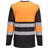 Portwest PW3 Hi-Vis Class 1 T-Shirt L/S #colour_orange-black