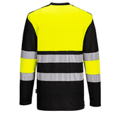 Portwest PW3 Hi-Vis Class 1 T-Shirt L/S #colour_yellow-black