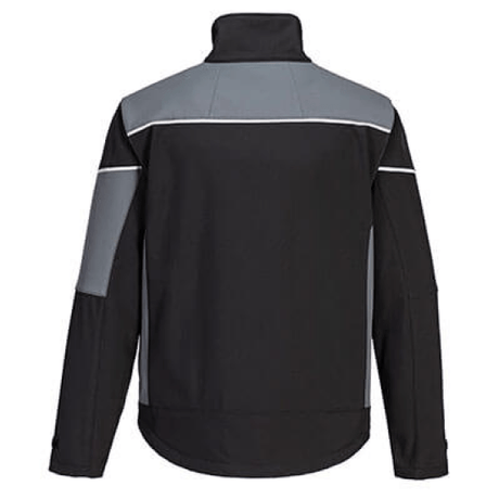 Portwest PW3 SOFTSHELL JACKET (3L) #colour_black-zoom-grey