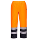 Portwest Hi-Vis Lined Rain Pants #colour_orange-navy-blue
