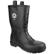 Amblers Safety Waterproof PVC Black Pull On Safety Rigger Boot