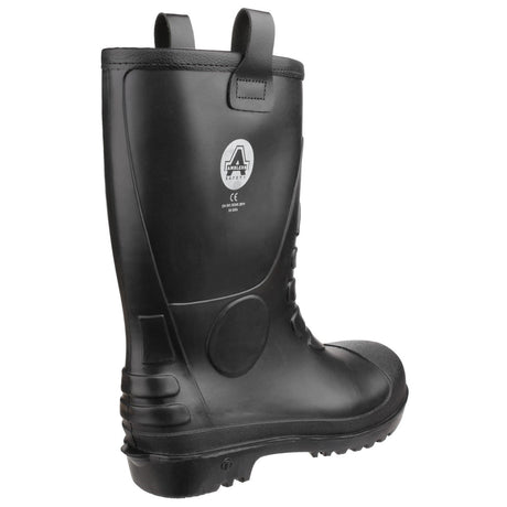 Amblers Safety Waterproof PVC Black Pull On Safety Rigger Boot