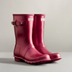 Hunter Original Short Nebula Wellington Boots #colour_hayes-burgundy